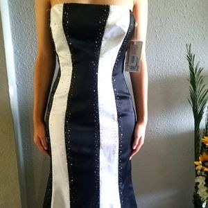 Beautiful and elegant black and white dress